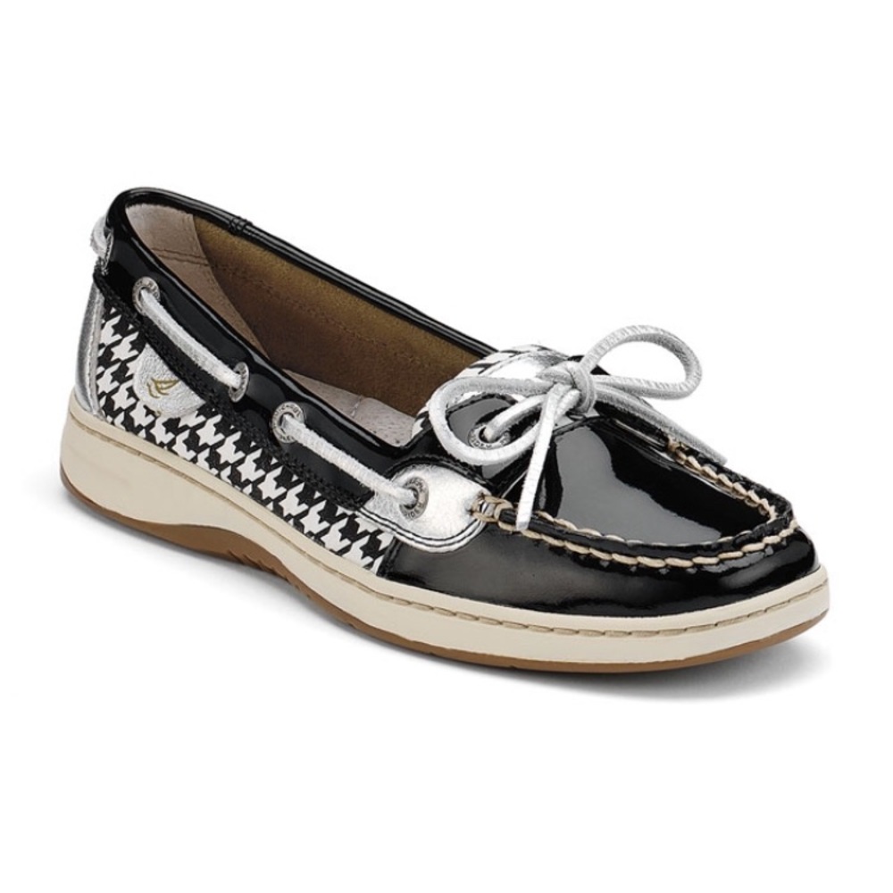 SPERRY Angelfish Boat Shoe Houndstooth Pattern